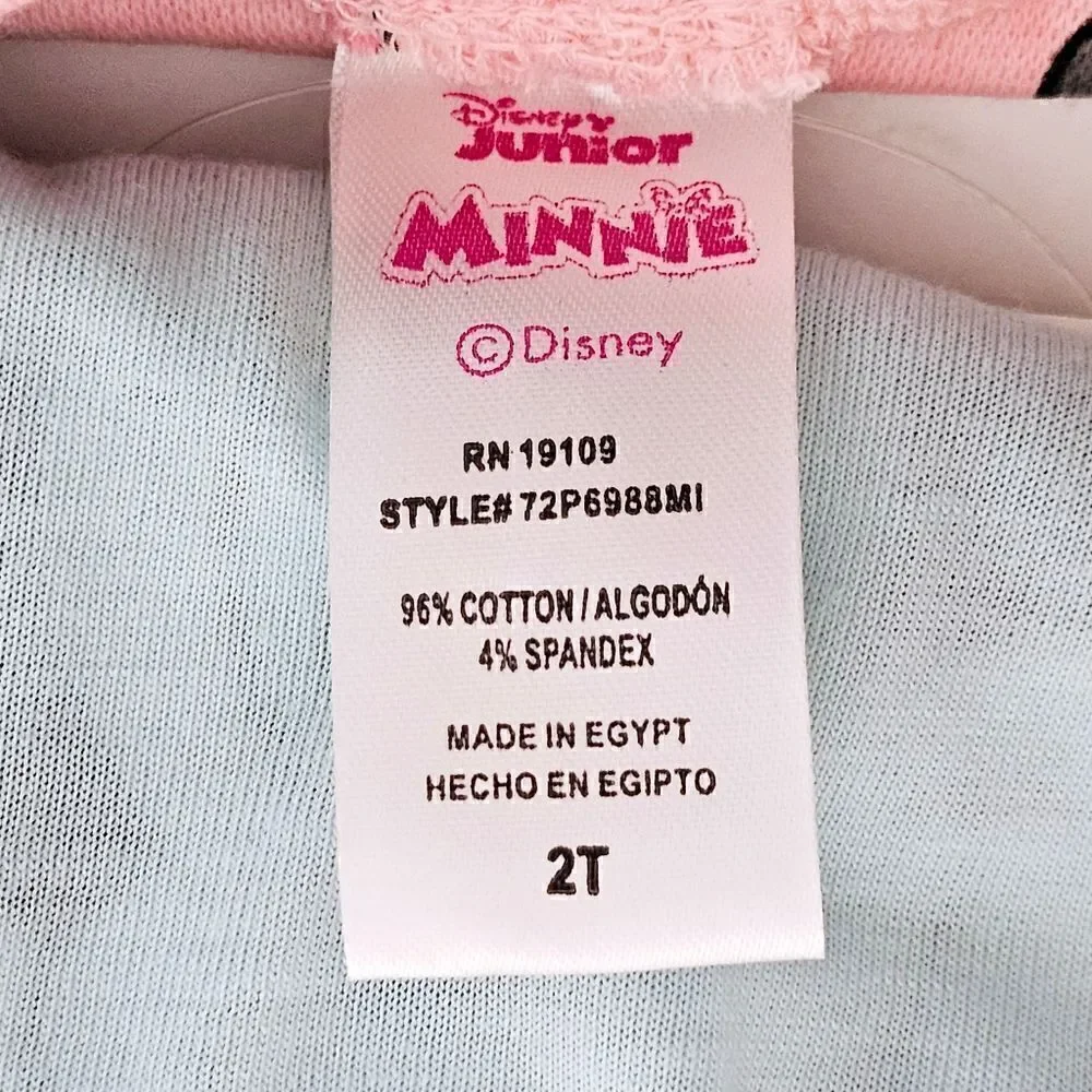 New! Disney Minnie Mouse 2 Piece Long Sleeve Ruffle Top Legging Baby Toddler Set